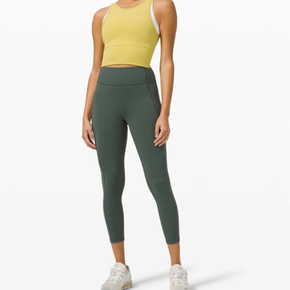 Lululemon Invigorate High-Rise Crop 23" in Smoked Spruce